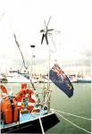 Aquair hybrid wind & water micro turbine on a Nicholson 50 racing yacht